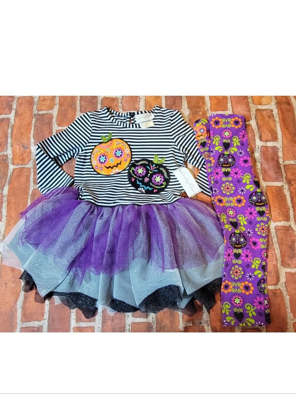 Emily Rose Girls Halloween Tutu Set Sz 2t New Pumpkins